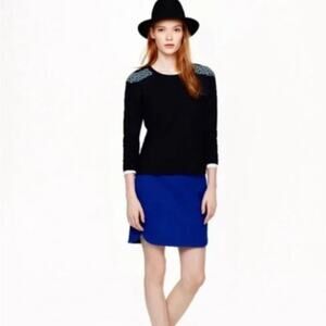 J. Crew Factory Shirttail Mini Skirt in Cobalt Size 8